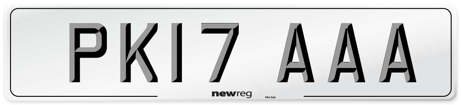 PK17 AAA Number Plate from New Reg